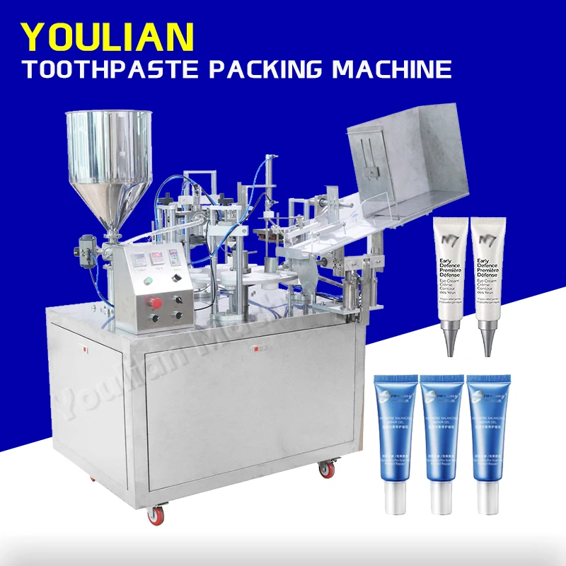 YLC-20 Auto Continuous Ointment Cosmetic Packing Machine Cream Aloe Vera Gels Toothpaste Soft Tube Filling and Sealing Machine
YLC-20 Auto Continuous Ointment Cosmetic Packing Machine Cream Aloe Vera Gels Toothpaste Soft Tube Filling and Sealing Machine