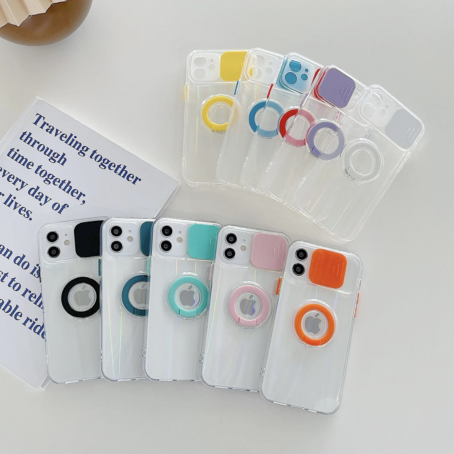Silicone Laser Sliding Lens Window Bracket Phone Case for iPhone 13 12 11 Pro Max X XS XR 6 6S 7 8 Plus SE 2020 Ring Back Cover
Silicone Laser Sliding Lens Window Bracket Phone Case for iPhone 13 12 11 Pro Max X XS XR 6 6S 7 8 Plus SE 2020 Ring Back Cover