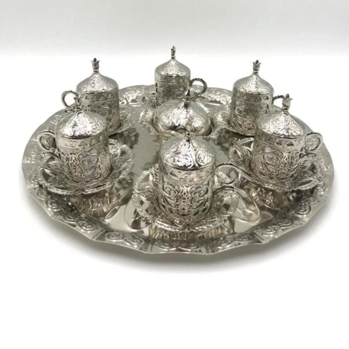 Ivy Patterned Coffee Cup Set for 2 and 6 person with Coffee Pot, Turkish Arab Greek Coffee, Porcellain 90 ml Gift
Ivy Patterned Coffee Cup Set for 2 and 6 person with Coffee Pot, Turkish Arab Greek Coffee, Porcellain 90 ml Gift