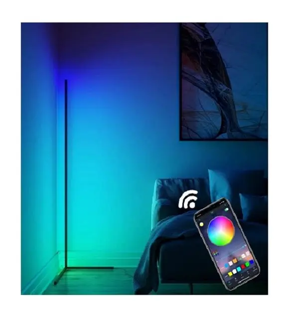 LED Corner Floor Lamp RGB Light Lambader - Color Changing With Mobile Device For Bedroom, Living Room
LED Corner Floor Lamp RGB Light Lambader - Color Changing With Mobile Device For Bedroom, Living Room