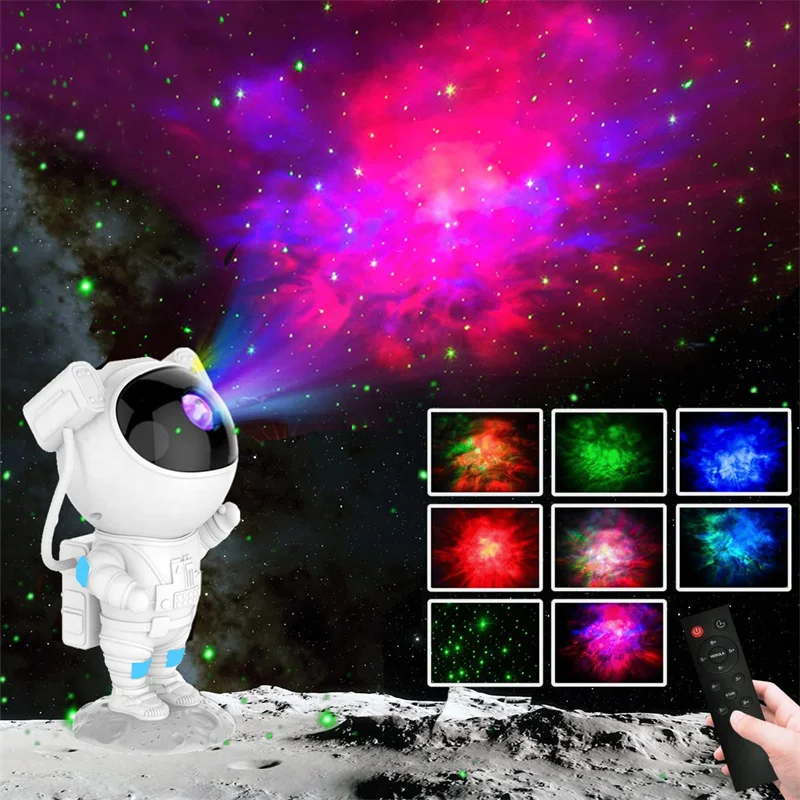 Astronaut Star Projector Night Light Galaxy Nebula Projector Starry Night Light with Timer and Remote Control For Bedroom Decor
Astronaut Star Projector Night Light Galaxy Nebula Projector Starry Night Light with Timer and Remote Control For Bedroom Decor