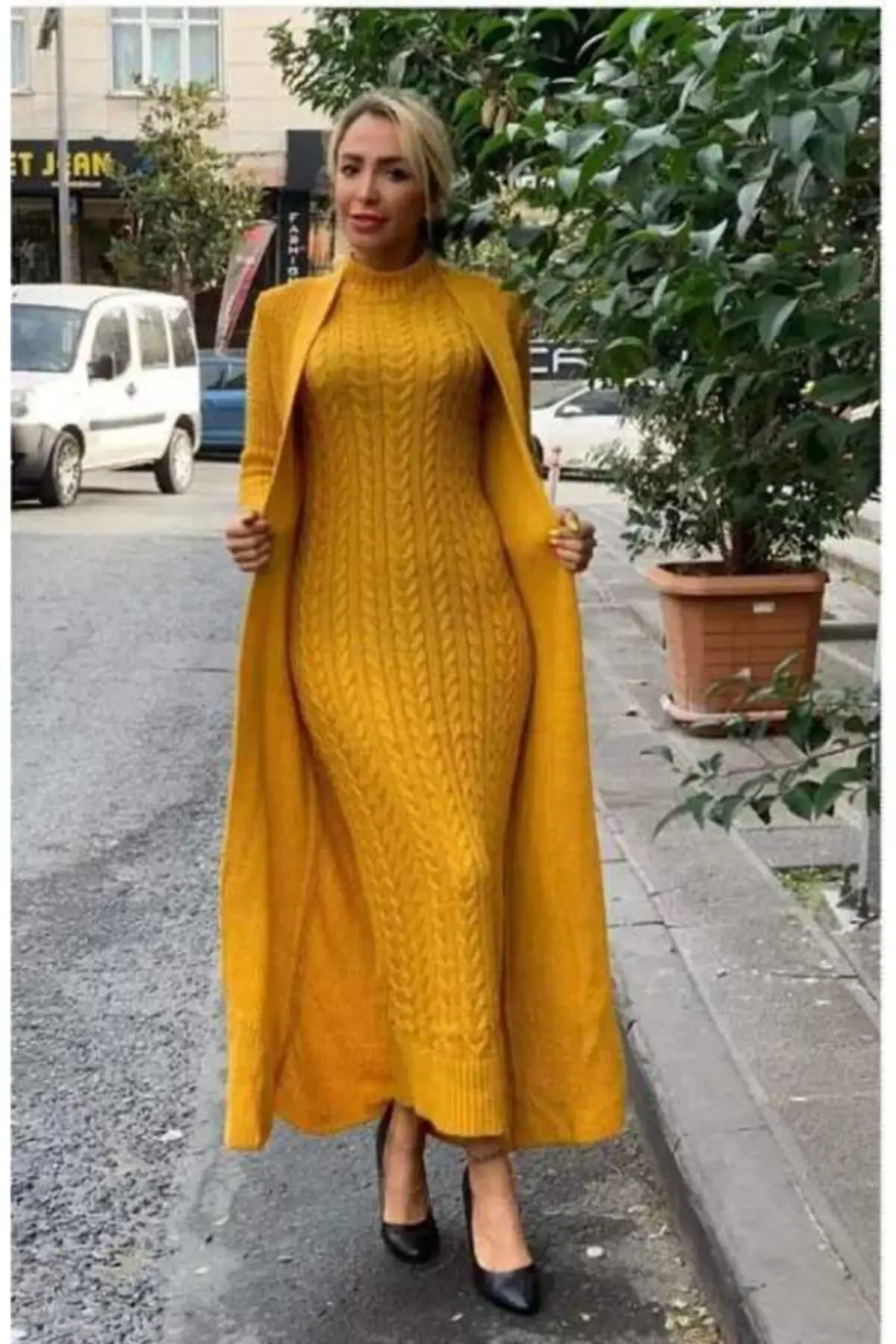 2 pcs women dress knitted suit long cardigan Maxi dress muslim fashion Islamic winter clothing turkey 
2 pcs women dress knitted suit long cardigan Maxi dress muslim fashion Islamic winter clothing turkey