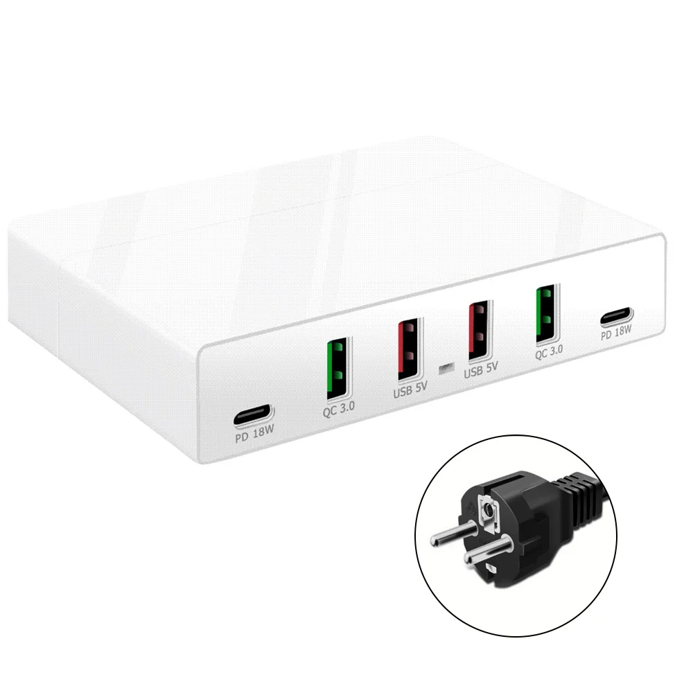 Зарядное устройство с несколькими USB-портами QC3.0 + PD, 6 портов, 72 Вт, портативная быстрая зарядная станция, быстрое зарядное устройство для пла...
Зарядное устройство с несколькими USB-портами QC3.0 + PD, 6 портов, 72 Вт, портативная быстрая зарядная станция, быстрое зарядное устройство для пла...