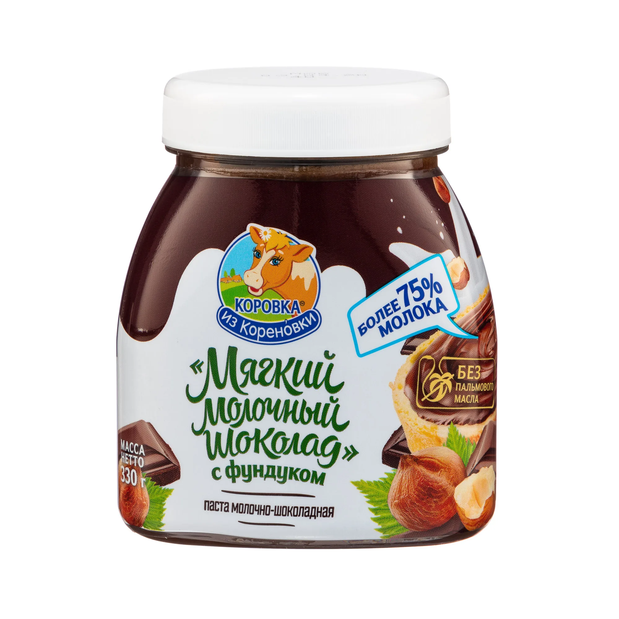 Коровка из Кореновки Мягкий молочный шоколад с фундуком 15% 330г | Продукты