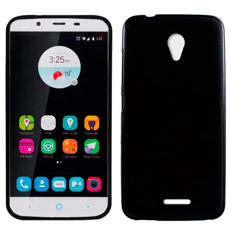 Силиконовый чехол ZTE Blade A310 (черный мягкий ударопрочный грязеотталкивающий) |