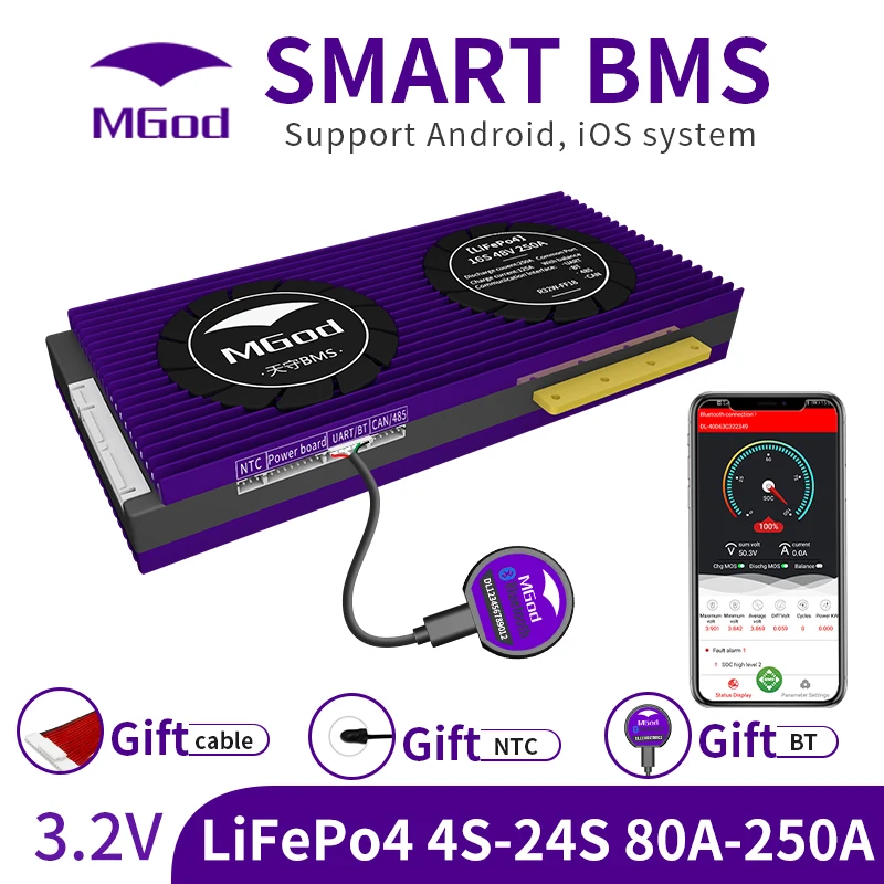 BMS lifepo4 12V 4S Bluetooth 100a скутер с солнечной батареей E-Bike E-Motorcyle | Электроника