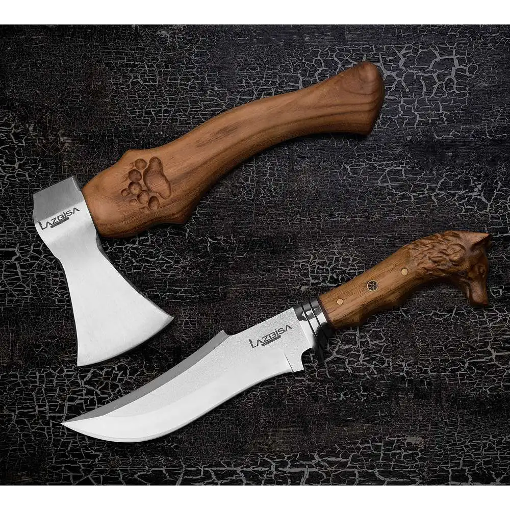 Outdoor Ax Camping Knife Pruning Ax (26 Cm) Pocket Knife (33 Cm) Forged Steel (Set of 2) With Case Gift
Outdoor Ax Camping Knife Pruning Ax (26 Cm) Pocket Knife (33 Cm) Forged Steel (Set of 2) With Case Gift
