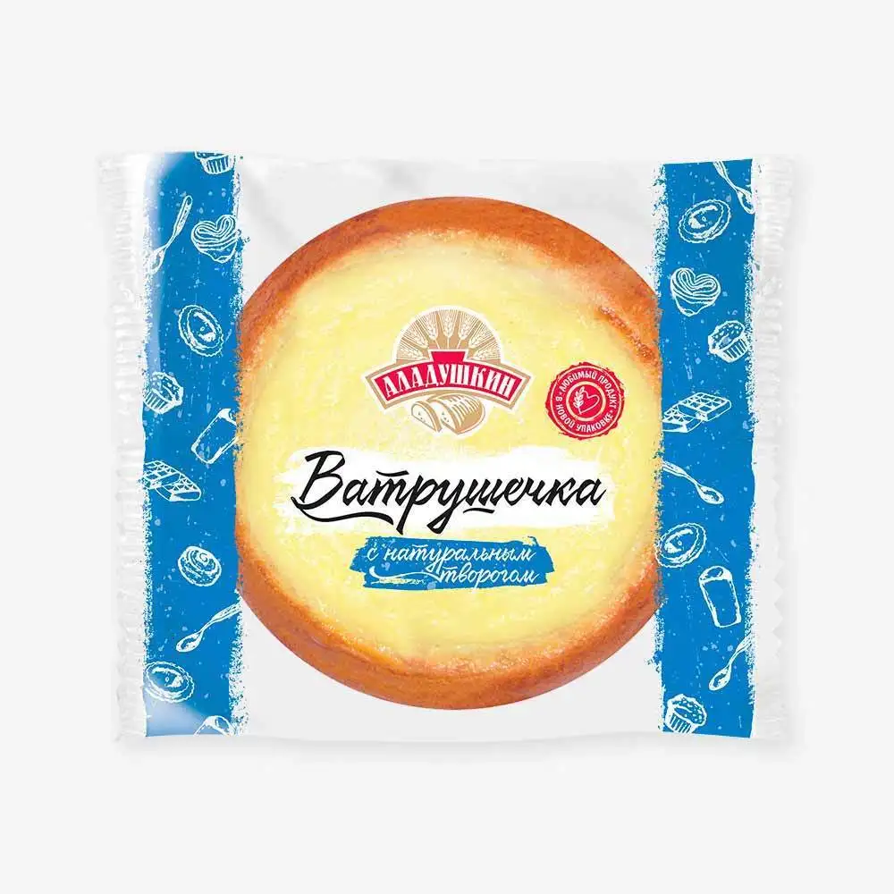 Ватрушка Аладушкин с творогом 100 г|Выпечка| |
