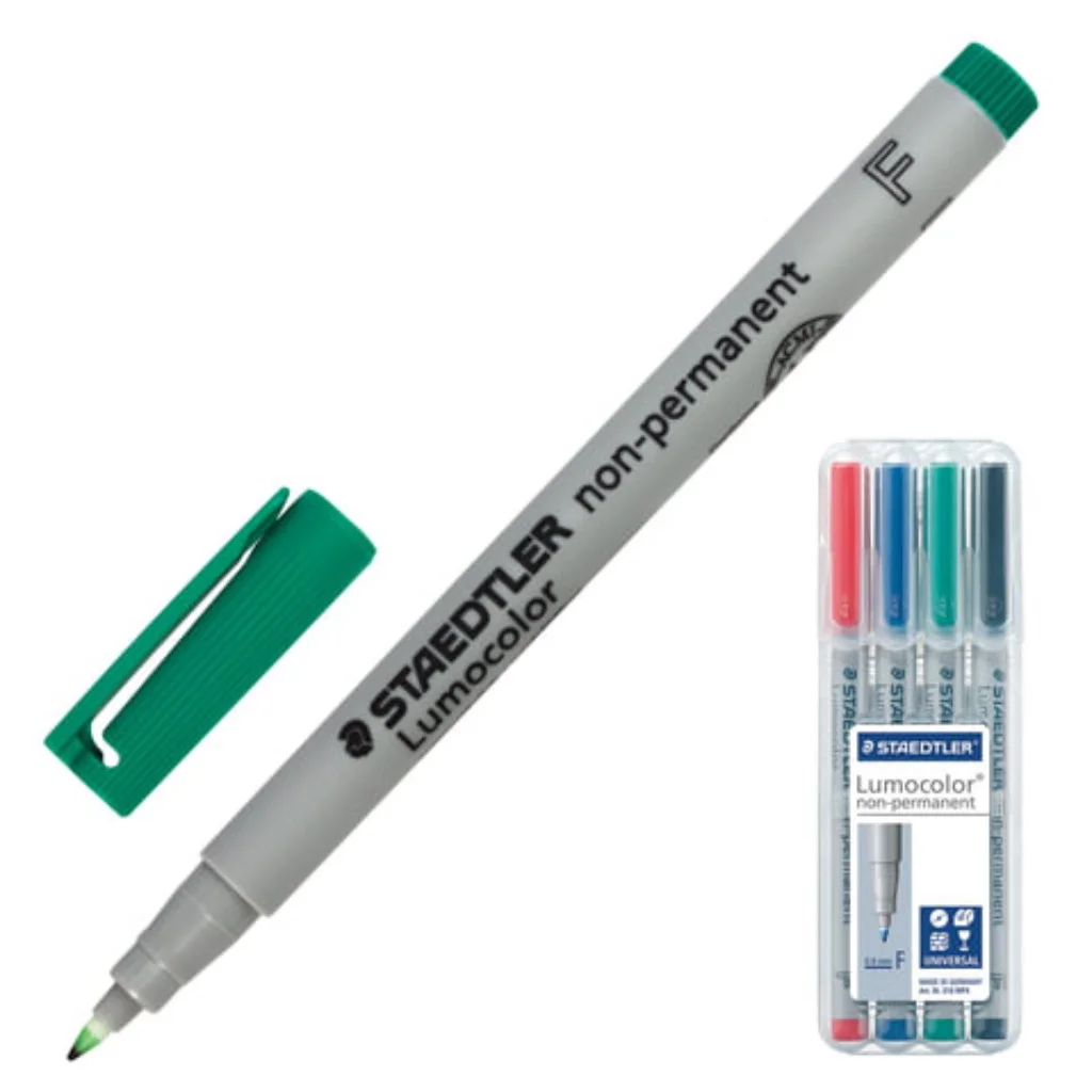 Маркеры влагостираемые универсальные для любых поверхностей STAEDTLER в наборе 4 шт |