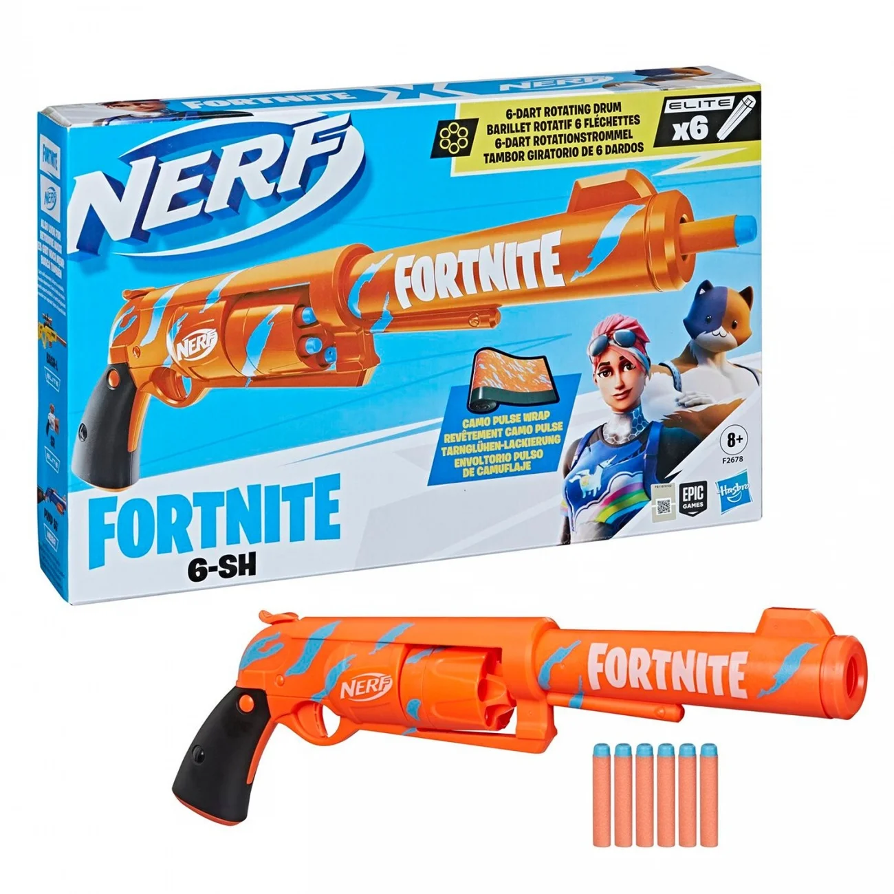 Бластер Hasbro NERF Фортнайт 6-SH F2678EU40 | Игрушки и хобби
