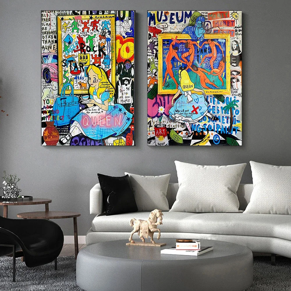 Abstract Graffiti Art Posters and Prints Princess Queen Street Pop Canvas Painting For Living Home Wall Decor Pictures Cuadros
Abstract Graffiti Art Posters and Prints Princess Queen Street Pop Canvas Painting For Living Home Wall Decor Pictures Cuadros