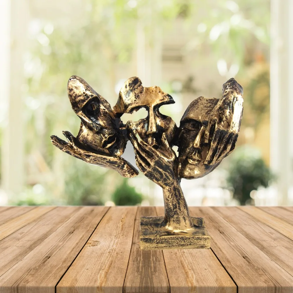 HLO 2022I did not see I did not hear I do not know Mask Trinket Creativity Posture Decorate Statue Elegant Polyester Handcraft
HLO 2022I did not see I did not hear I do not know Mask Trinket Creativity Posture Decorate Statue Elegant Polyester Handcraft