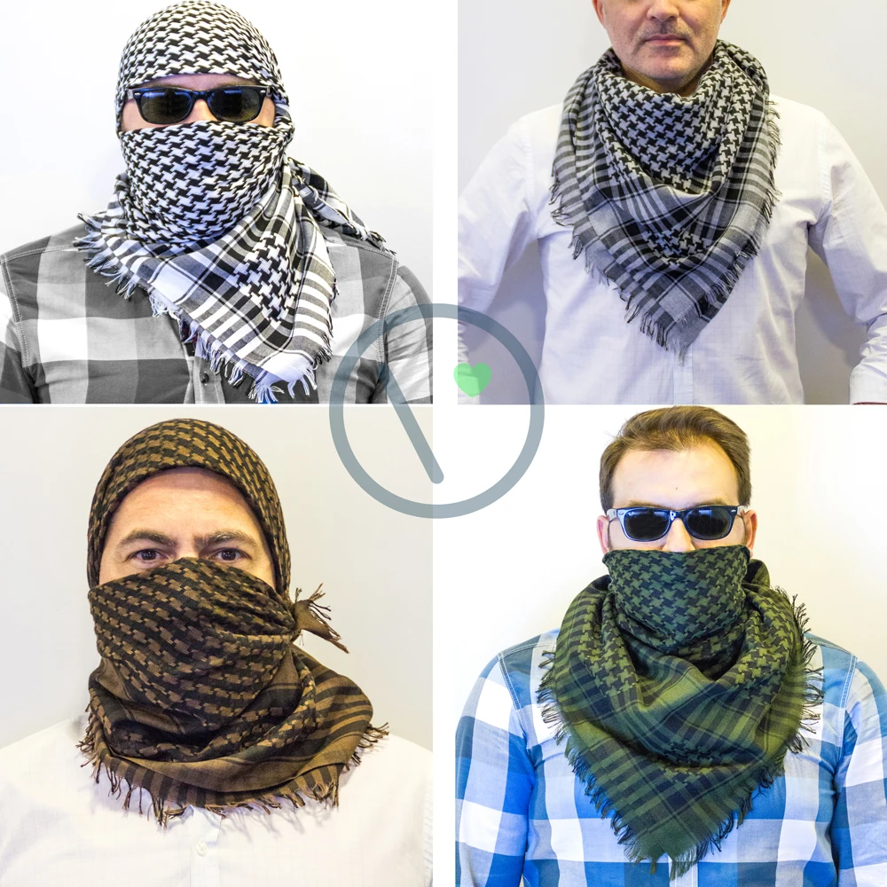 Shemagh Arab Tactical Military Army Desert Scarf Keffiyeh Shawl Wrap Lightweight 100cm Square Outdoor Arafat Pashmina Pushi
Shemagh Arab Tactical Military Army Desert Scarf Keffiyeh Shawl Wrap Lightweight 100cm Square Outdoor Arafat Pashmina Pushi