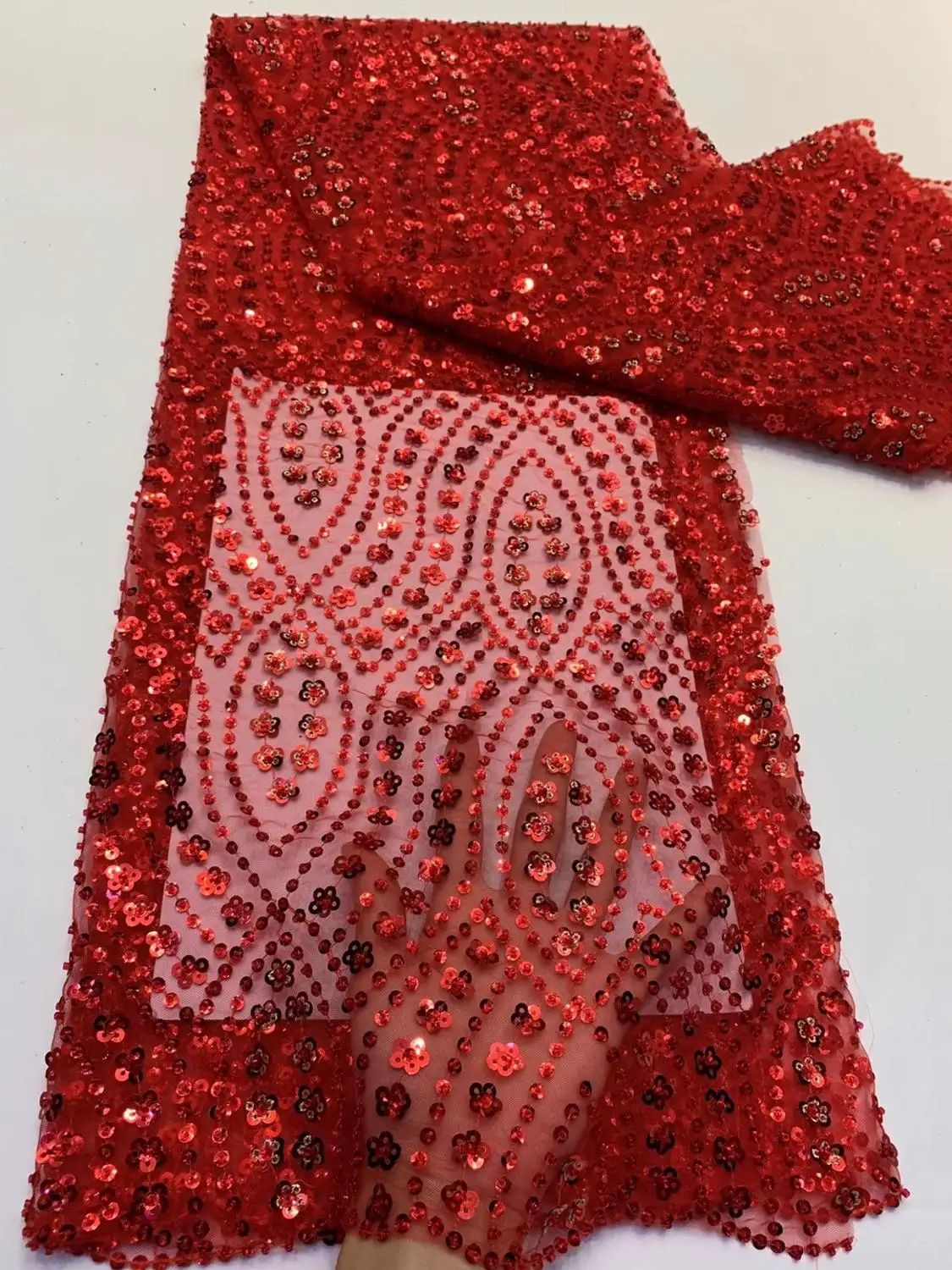 Top Quality Wedding Sequins Heavy Hanmade Beaded Lace Pearls Sequence African French Mesh Tulle Organza Sewing Fabric Wedding
Top Quality Wedding Sequins Heavy Hanmade Beaded Lace Pearls Sequence African French Mesh Tulle Organza Sewing Fabric Wedding