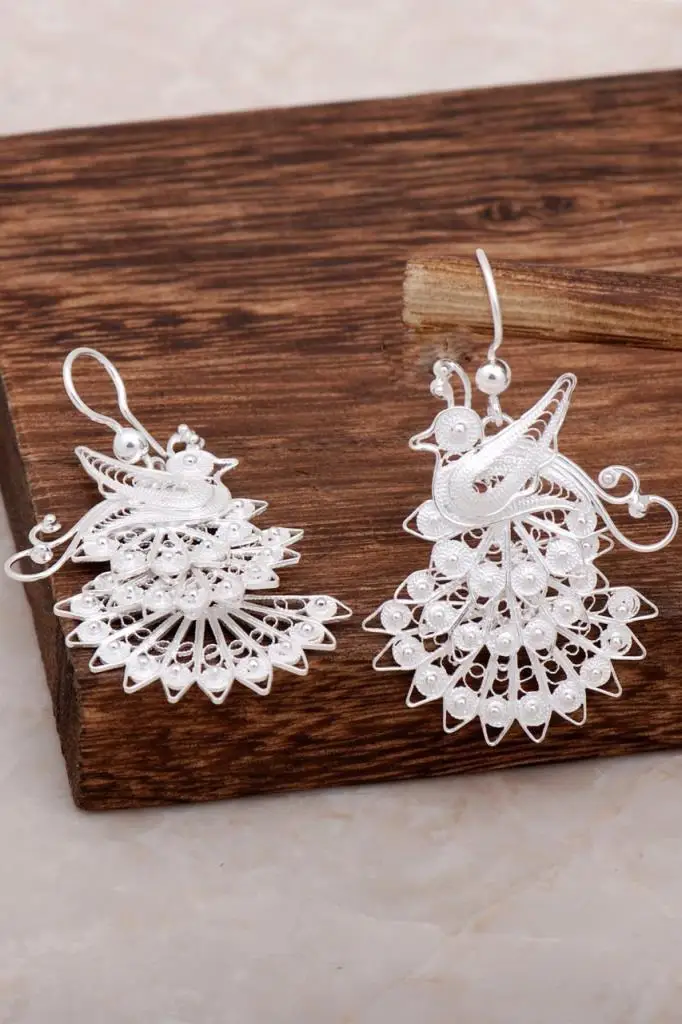 Filigree Peacock Design Silver Earring 4622 High Quality Hand Made Original Filigree Silver Jewellery Gift for Women
Filigree Peacock Design Silver Earring 4622 High Quality Hand Made Original Filigree Silver Jewellery Gift for Women