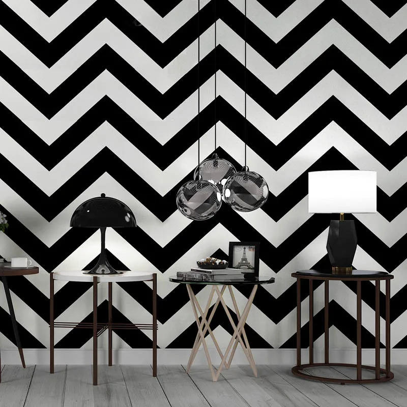 Nordic Black And White Striped Wallpaper Modern Geometric Lines Bar Clothing Store Bedroom Living Room Industrial Wind Wallpaper
Nordic Black And White Striped Wallpaper Modern Geometric Lines Bar Clothing Store Bedroom Living Room Industrial Wind Wallpaper
