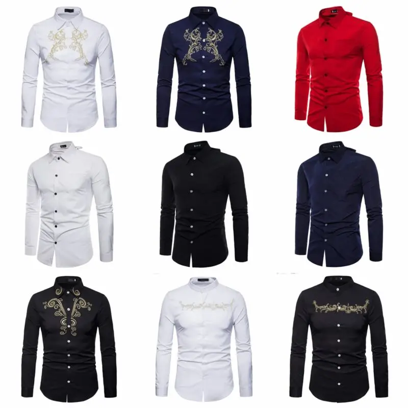 Men's Slim Fit Turn-down Collar Long Sleeve Solid ColorTees Casual Shirts Single Breasted Polyester Tops Blouse
Men's Slim Fit Turn-down Collar Long Sleeve Solid ColorTees Casual Shirts Single Breasted Polyester Tops Blouse