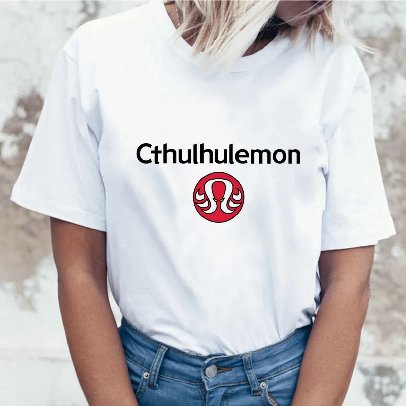 80s Pet Joke Tee оверсайз Meme Demon Женская крутая футболка с татуировкой череп скелет