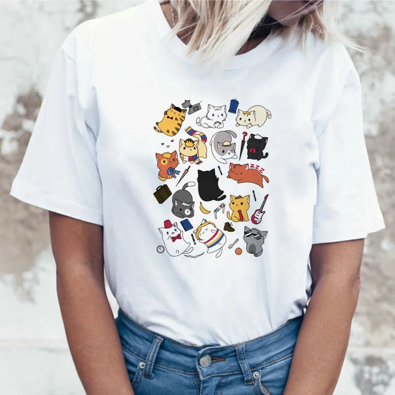 Модная футболка Nerdy Gifts с анимацией 2019 топ в эстетике животных Женская надписью Love