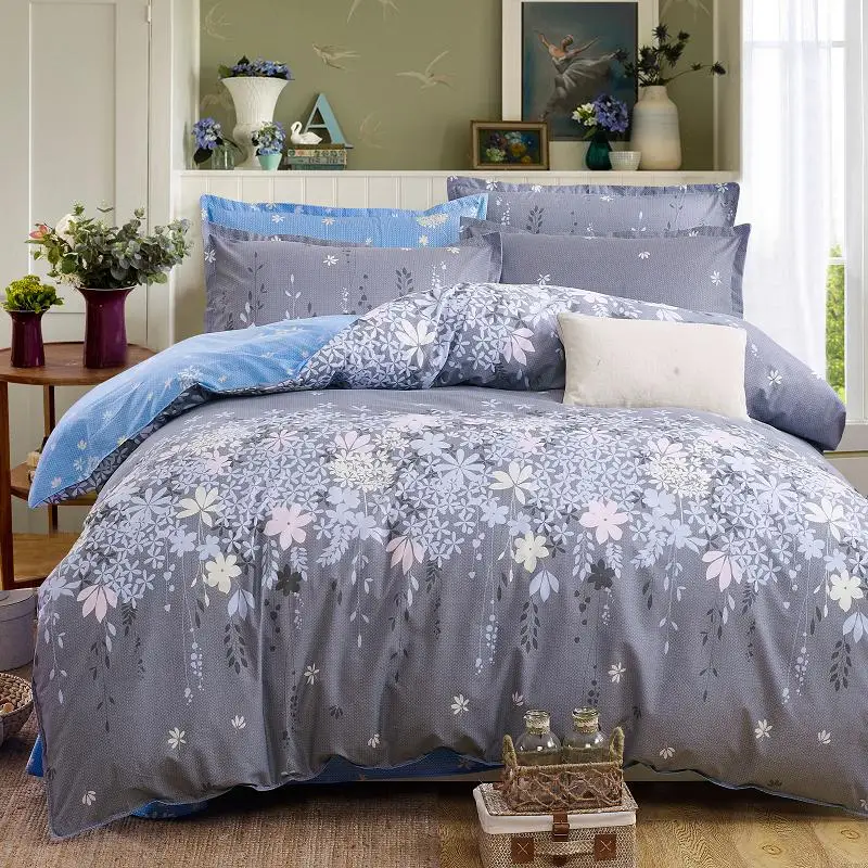 Classic bedding set 5 size grey blue flower bed linens 4pcs/set duvet cover set Pastoral bed sheet AB side duvet cover 53
Classic bedding set 5 size grey blue flower bed linens 4pcs/set duvet cover set Pastoral bed sheet AB side duvet cover 53
