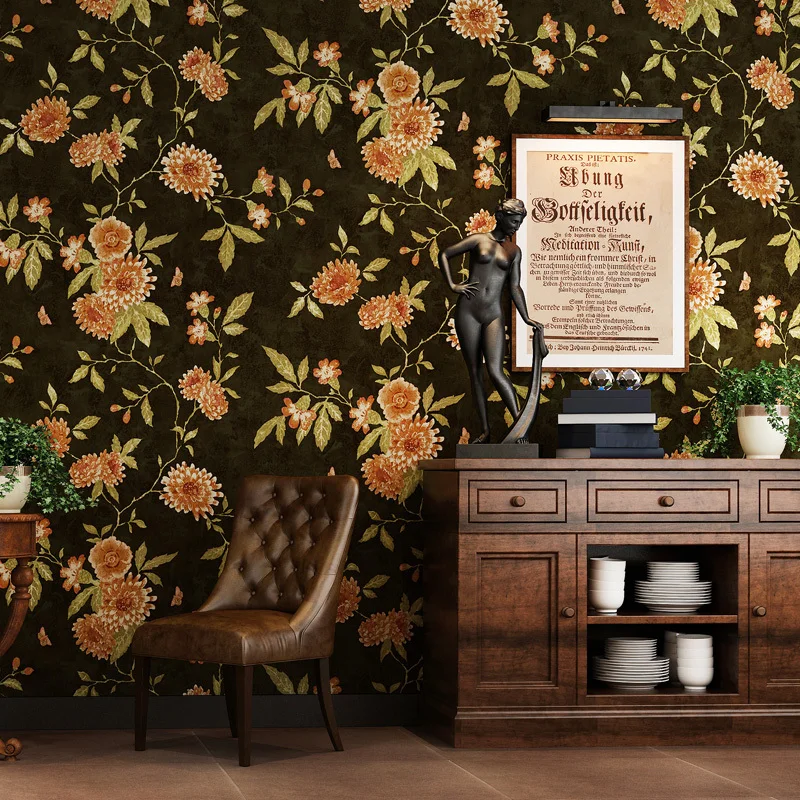 Classical American Country Flower Wallpaper Bedroom Bedside Living Room Sand Power Tv Background Pure Paper Wallpaper
Classical American Country Flower Wallpaper Bedroom Bedside Living Room Sand Power Tv Background Pure Paper Wallpaper