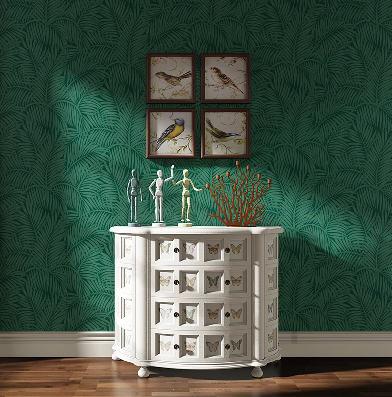 High-grade Embossed Living Room Tv Background Wallpaper European Intage Green 3d Three-dimensional Wallpaper Bedroom Palm Leaves
High-grade Embossed Living Room Tv Background Wallpaper European Intage Green 3d Three-dimensional Wallpaper Bedroom Palm Leaves
