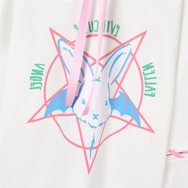 Hoodies Women Cute Rabbit Printed Loose Hooded Sweatshirt Streetwear Female Hollow Out Lace Up Sleeve Pullovers
Hoodies Women Cute Rabbit Printed Loose Hooded Sweatshirt Streetwear Female Hollow Out Lace Up Sleeve Pullovers