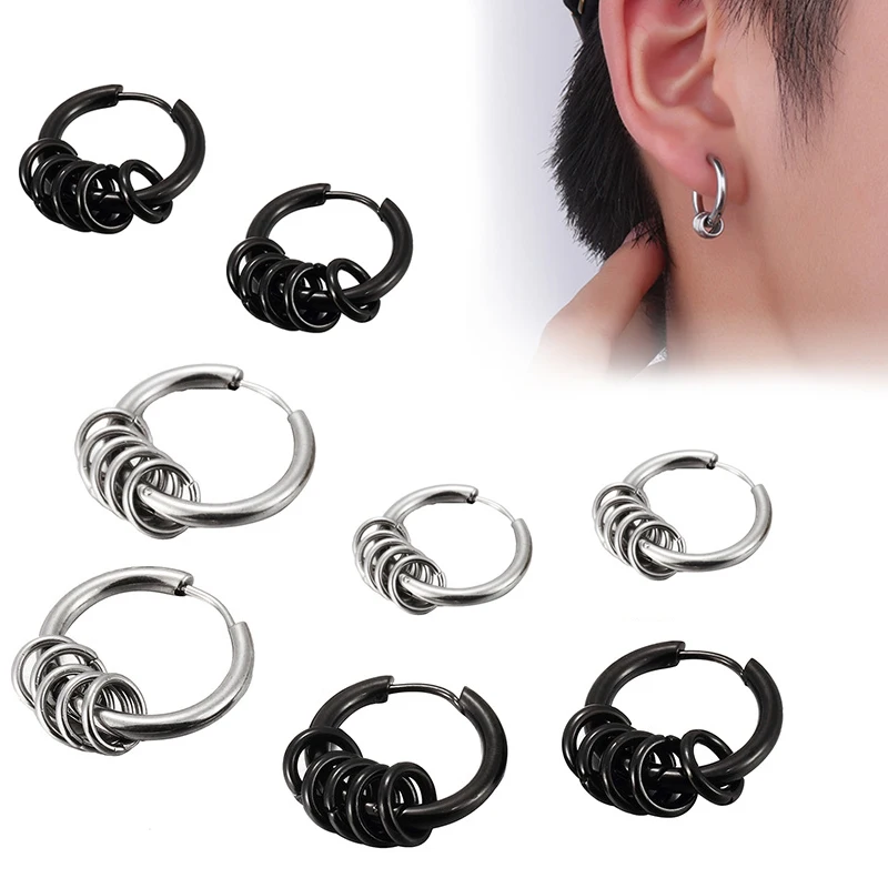 Hot 1PC Personality Ear Hoop 8-20mm Earring Hoop Steel Ear Stud Punk Fashion Non Piercing Stainless Steel Earrings Jewelry Gift
Hot 1PC Personality Ear Hoop 8-20mm Earring Hoop Steel Ear Stud Punk Fashion Non Piercing Stainless Steel Earrings Jewelry Gift