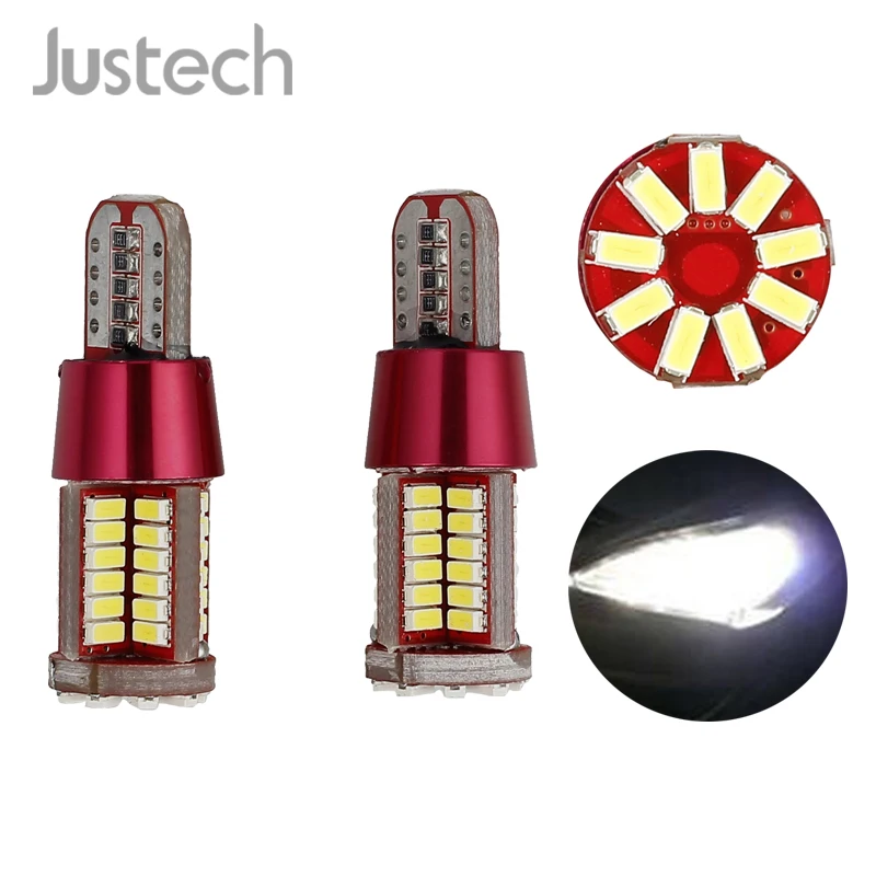 

Justech 2 pcs T10 501 ERROR FREE 3014SMD 57 LED Car Side Light Bulb White 6000k DC 12 V 57LED SMD 3014 Light Clearance Lights