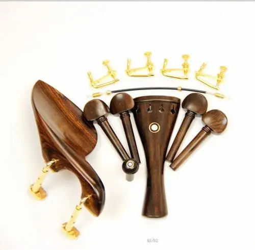 Wholesale 2 Sets Natural Ebony Wood 4/4 Violin Accessories Chin Rest Golden Clamps Endpin Tuners Pegs Tail Gut
Wholesale 2 Sets Natural Ebony Wood 4/4 Violin Accessories Chin Rest Golden Clamps Endpin Tuners Pegs Tail Gut