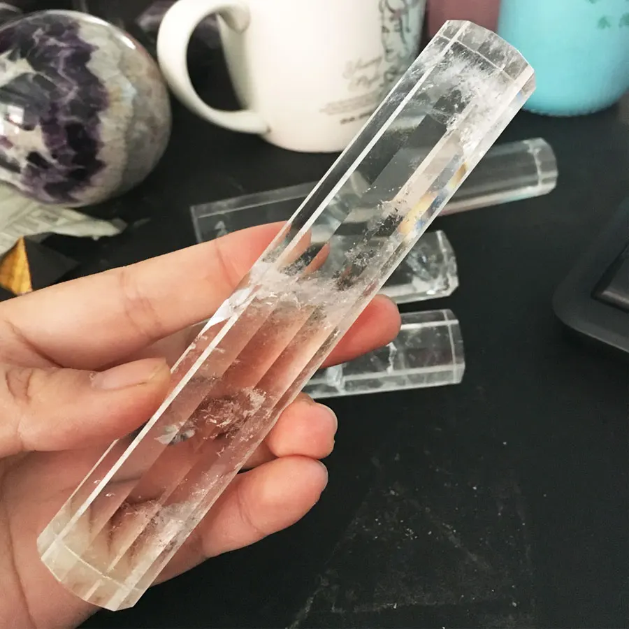 Natural clear 12 sideds Quartz Crystal Healing Wand/Crystal wand for Sound Therapy
Natural clear 12 sideds Quartz Crystal Healing Wand/Crystal wand for Sound Therapy