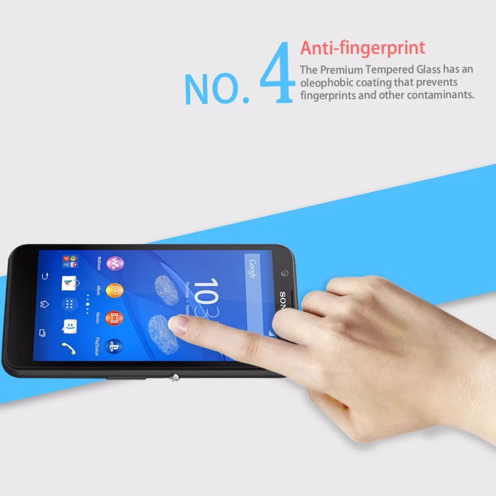 2.5D Круглая ГУРТ Desige Стекла для Sony Xperia E4 5.0 "Закаленное Стекло 9 H Фильм Анти-взрыв