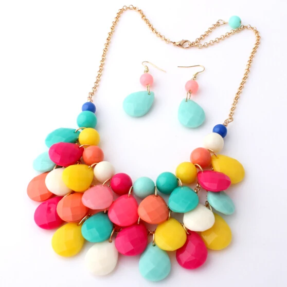 Bohemia Color Round Water Drop Beads Choker Necklace Suits Fashion Necklace Jewelry For Women
Bohemia Color Round Water Drop Beads Choker Necklace Suits Fashion Necklace Jewelry For Women