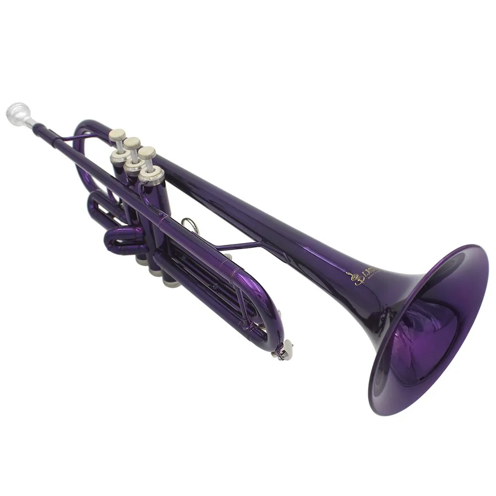 Purple Trumpet Bb B Flat Brass Phosphor Copper Exquisite with Mouthpiece Cleaning Brush Glove Strap
Purple Trumpet Bb B Flat Brass Phosphor Copper Exquisite with Mouthpiece Cleaning Brush Glove Strap