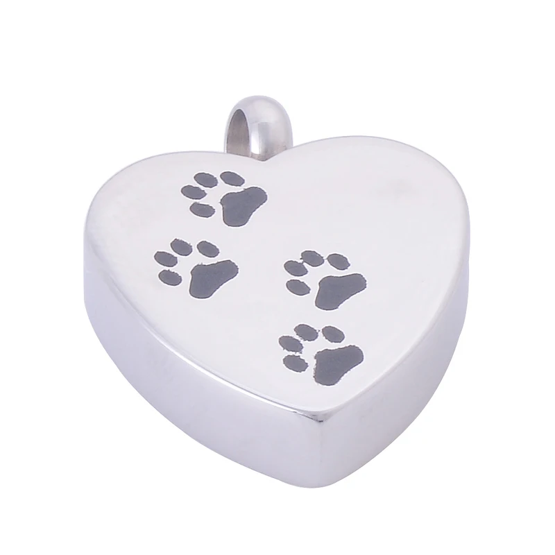 Platinum Plated Stainless Steel Footprints Heart Cremation Pendant Necklaces Pets Ash Urns Jewelry
Platinum Plated Stainless Steel Footprints Heart Cremation Pendant Necklaces Pets Ash Urns Jewelry