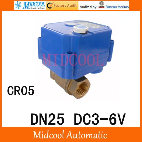 

CWX-25S Brass Motorized Ball Valve 1" 2 way DN25 minitype water control valve DC3-6V electrical ball valve wires CR-05