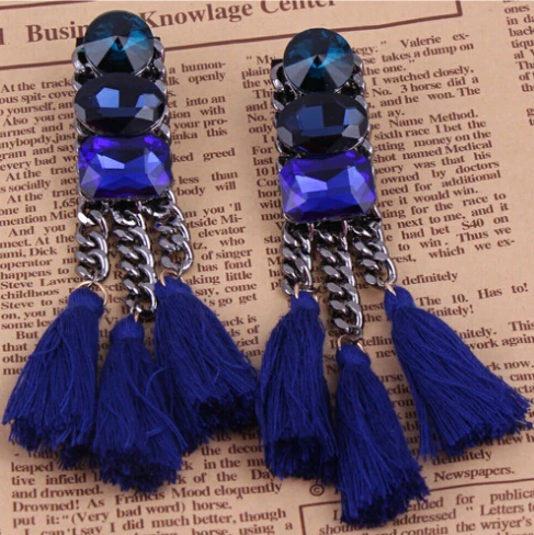 Trendy Jewelry Retro Color Plating Crystal Long Tassel Dangle Drop Earrings for Women fashion jewelry earrings
Trendy Jewelry Retro Color Plating Crystal Long Tassel Dangle Drop Earrings for Women fashion jewelry earrings