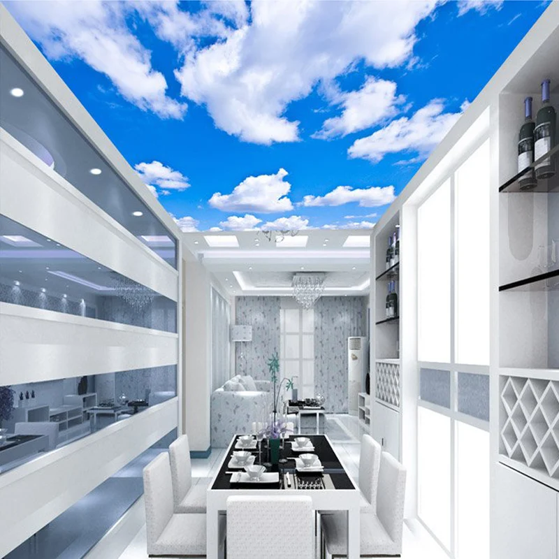 Blue Sky White Clouds Modern Style Plain Colour Moisture Ceiling Wallpaper Roll Restaurant Living Room Wall Papel De Parede
Blue Sky White Clouds Modern Style Plain Colour Moisture Ceiling Wallpaper Roll Restaurant Living Room Wall Papel De Parede