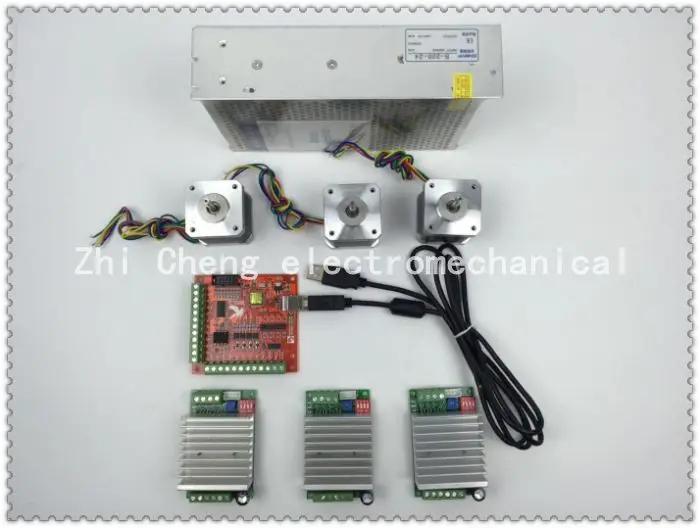 mach3 CNC USB 3 Axis Kit, 3pcs TB6600 driver+ mach3 USB stepper motor controller 100 KHz+3pcs nema17 stepper motor +power supply
mach3 CNC USB 3 Axis Kit, 3pcs TB6600 driver+ mach3 USB stepper motor controller 100 KHz+3pcs nema17 stepper motor +power supply