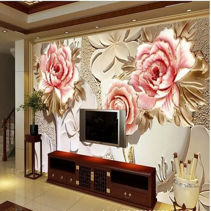 Beibehang papel de parede Chinese 3D stereoscopic personalized roses embossed wallpaper bedroom cozy living room TV wallpaper
Beibehang papel de parede Chinese 3D stereoscopic personalized roses embossed wallpaper bedroom cozy living room TV wallpaper