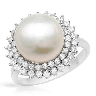 I&zuan S925 Silver White Cultured Freshwater Diameter 9~10mm Pearl Romantic Simple Flower Ring Fashion Jewelry Gift For Women
I&zuan S925 Silver White Cultured Freshwater Diameter 9~10mm Pearl Romantic Simple Flower Ring Fashion Jewelry Gift For Women