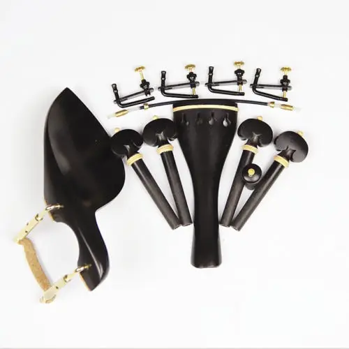 1 Set New Ebony Wood 4/4 Violin Accessories Chin Rest Golden Clamp Tailpiece Edpin Pegs Black Violin Fine Tuners
1 Set New Ebony Wood 4/4 Violin Accessories Chin Rest Golden Clamp Tailpiece Edpin Pegs Black Violin Fine Tuners