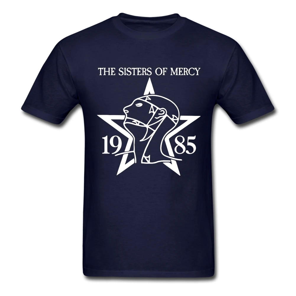 Рубашка мужская с круглым вырезом 100% хлопок и принтом|sisters of mercy|men t-shirtt-shirt men |