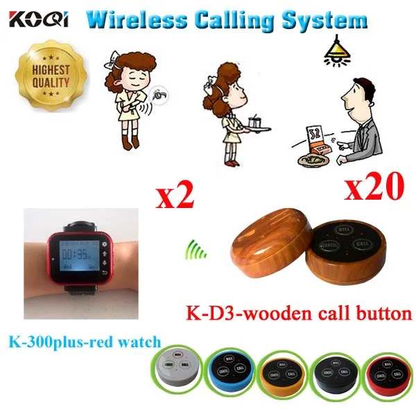 Wireless Calling Waiter System Including Table Bell And Watch Receiver Showing Customer Service Number(2 watch + 20 call button)
Wireless Calling Waiter System Including Table Bell And Watch Receiver Showing Customer Service Number(2 watch + 20 call button)