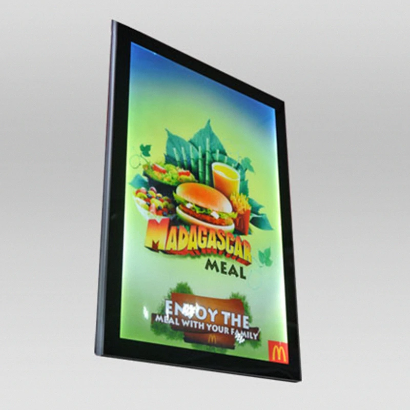 Restaurant Aluminum Menu List Frame LED Edge-lit Magnetic Advertising Light Box | Лампы и освещение