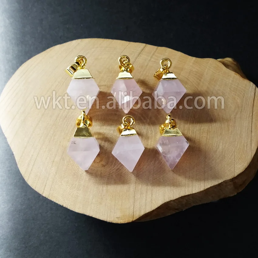 WT-P651 Charming New Trending Quartz Pendant Gold cap Natural Rose-Pink Raw Stone Pendant For Women Fashion Jewelry
WT-P651 Charming New Trending Quartz Pendant Gold cap Natural Rose-Pink Raw Stone Pendant For Women Fashion Jewelry