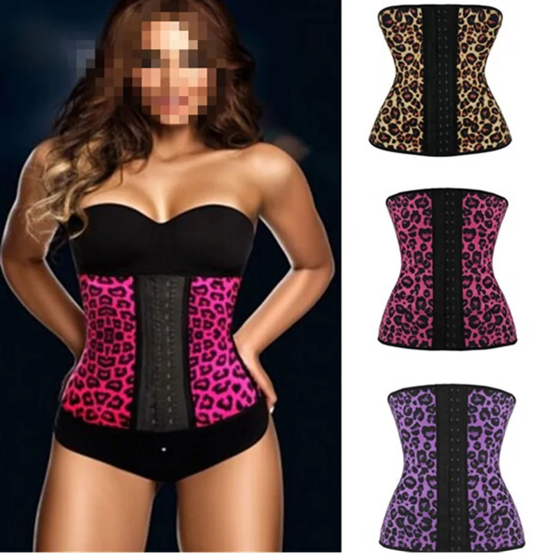 Steel Bones 2015 Women Waist Trainer Corselet Latex Waist Cincher Leopard Latex Corset Bustier Underbust Corsets
Steel Bones 2015 Women Waist Trainer Corselet Latex Waist Cincher Leopard Latex Corset Bustier Underbust Corsets