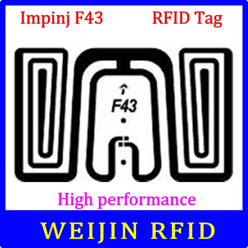 UHF RFID tag Impinj F43 dry inlay 915mhz 900mhz 868mhz 860-960MHZ EPCC1G2 ISO18000-6C smart card passive RFID tags label
UHF RFID tag Impinj F43 dry inlay 915mhz 900mhz 868mhz 860-960MHZ EPCC1G2 ISO18000-6C smart card passive RFID tags label