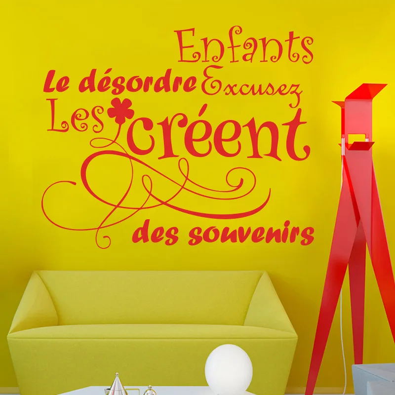 French Good Memory Home Decor Art Design for the mess the children create memories Vinyl Wall Sticker DIY Kids Wall Quotes Decal
French Good Memory Home Decor Art Design for the mess the children create memories Vinyl Wall Sticker DIY Kids Wall Quotes Decal