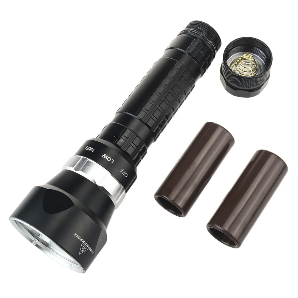 LED Diving Flashlight Torch 3 Cree XM-L2 6000lm Waterproof by 18650 or 26650 Rechargeable Battery
LED Diving Flashlight Torch 3 Cree XM-L2 6000lm Waterproof by 18650 or 26650 Rechargeable Battery